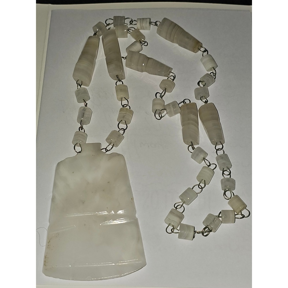 White Jade Jadeite‎ Necklace